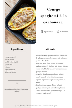 Courge spaghetti à la carbonara