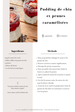 Pudding de chia prunes