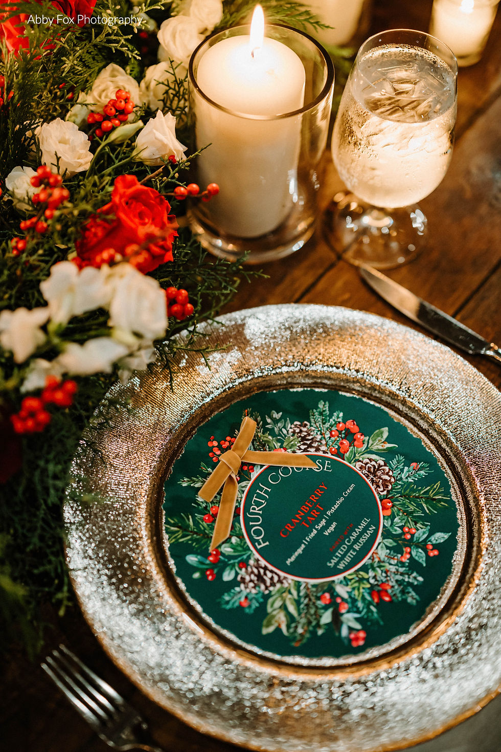 Thumbnail: Champagne Glass Charger at Christmas Party at Frederik Meijer Gardens