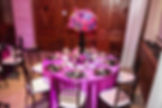 Magenta pantone color of the year pink table decor rental for wedding party corporate event rental in Grand Rapids, Lansing