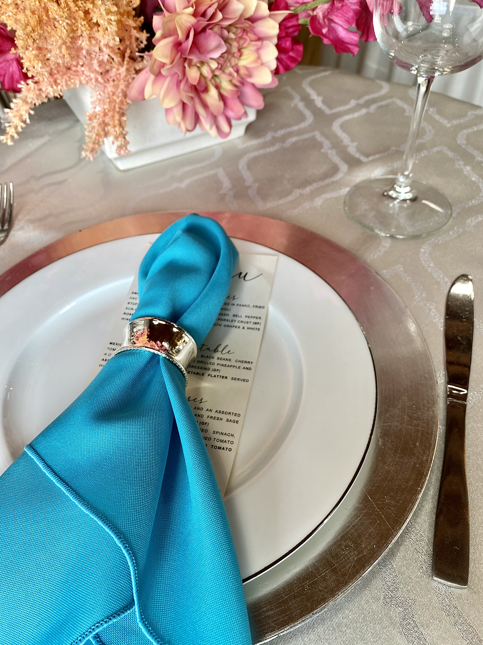 turquoise teal polyester napkin wedding rentals bloomfield hills birmingham ann arbor lansing traverse city saugatuck troy