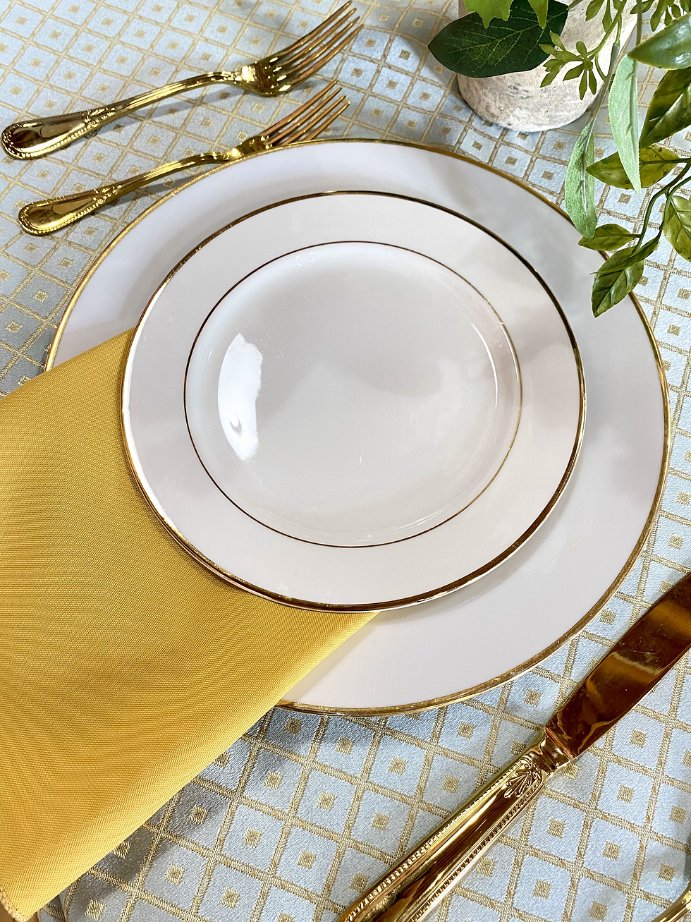 Thumbnail: gold linen gold napkin gold polyester tablecloth rentals in detroit flint charlevoix birmingham farmington hills flint troy
