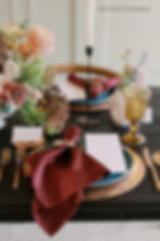 Thumbnail: Copper Charger Plate at wedding reception for elegant rental