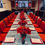 Thumbnail: Blue Grey slate velvet table linen rental grand rapids tablescape event