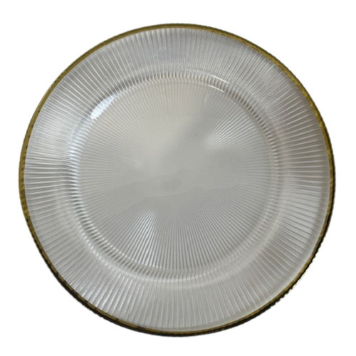 Gold Rimmed Beckett Glass Charger Special Occasions