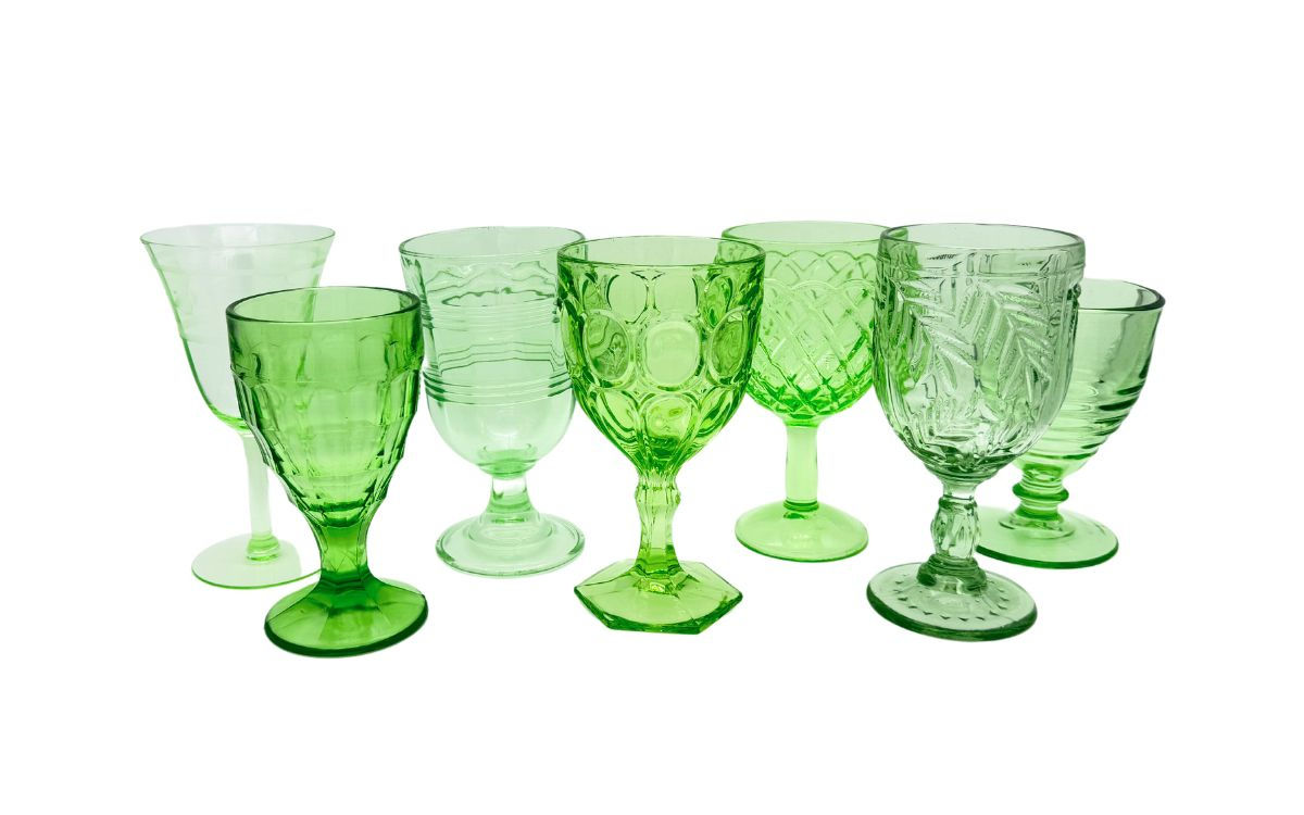 Lime Green Glass Goblet rental for party or event near me in Michigan