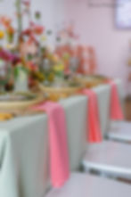 Sage Green Panama tablecloth linen rental with Tropical Caribbean theme for wedding shower, bachelorette party in Michigan