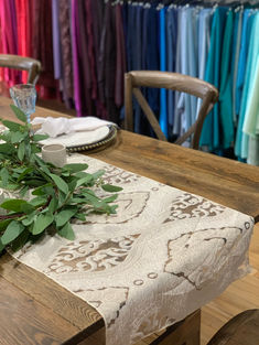 lace table runner, michigan wedding rentals, table runners, linen rentals, farm chair rentals, farm table rentals