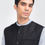 Thumbnail: Black Woollen Sleeveless Jacket