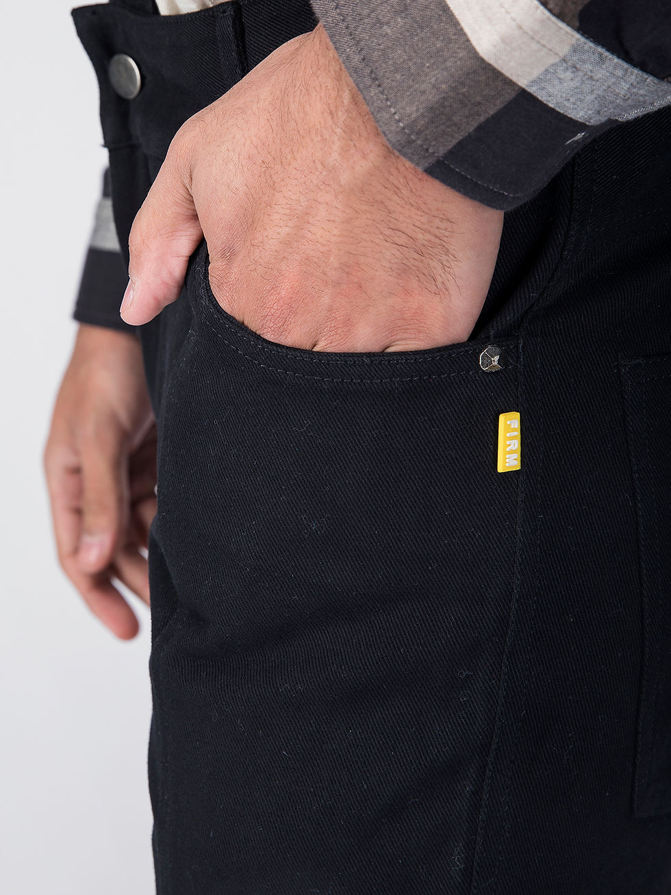Thumbnail: Black Aviator Cotton Jeans