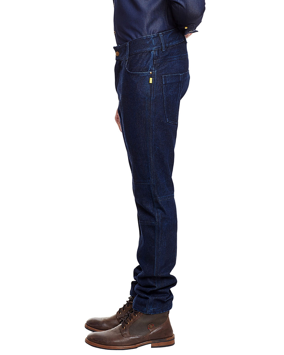 Thumbnail: Blue Aviator Cotton Jeans