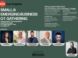 AIA Los Angeles panel Intelligent Practice: AI & Technology for Small Firms