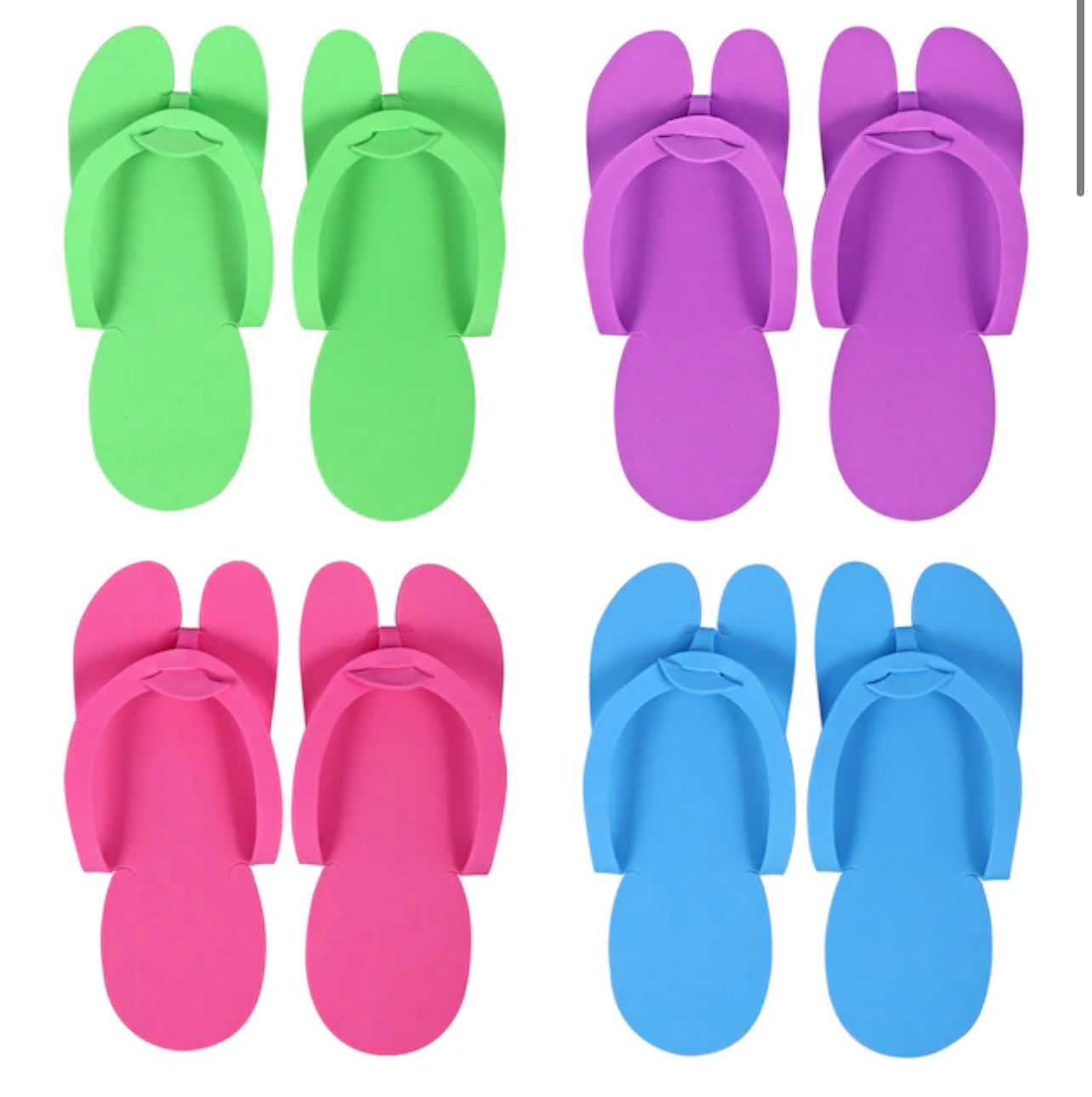 Wholesale Sassy+Chic Pedicure Flip Flops, 2 Pair Packs