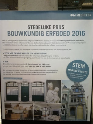 Stedelijke prijs Bouwkundig Erfgoed stad Mechelen - 2016