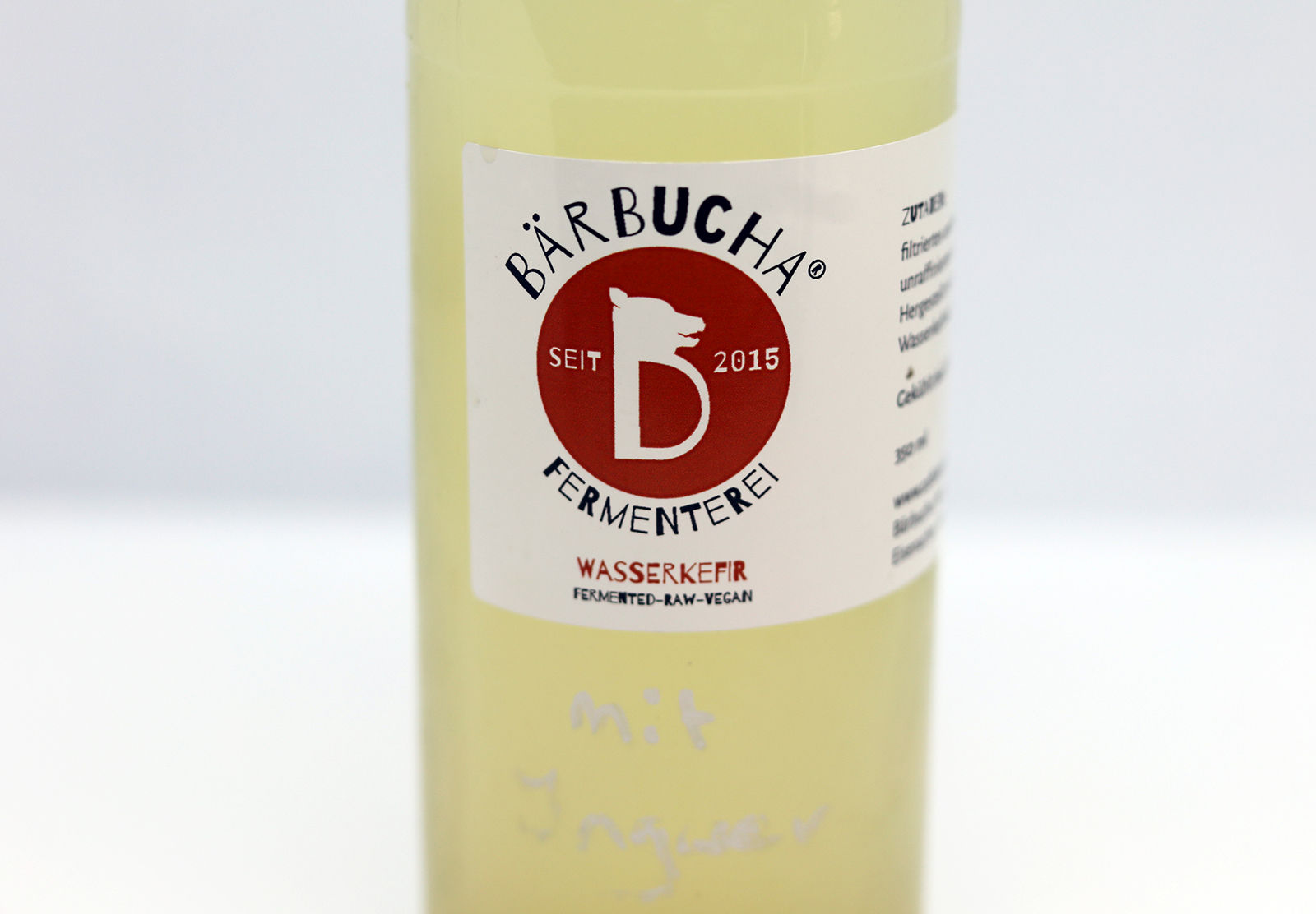 Fermentierter Wasserkefir mit Ingwer (350 ml)