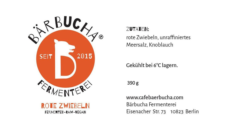 Fermentiertes Gemüse: Rote Zwiebeln Etikett