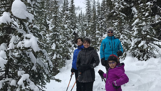 Snowshoeing with the family!