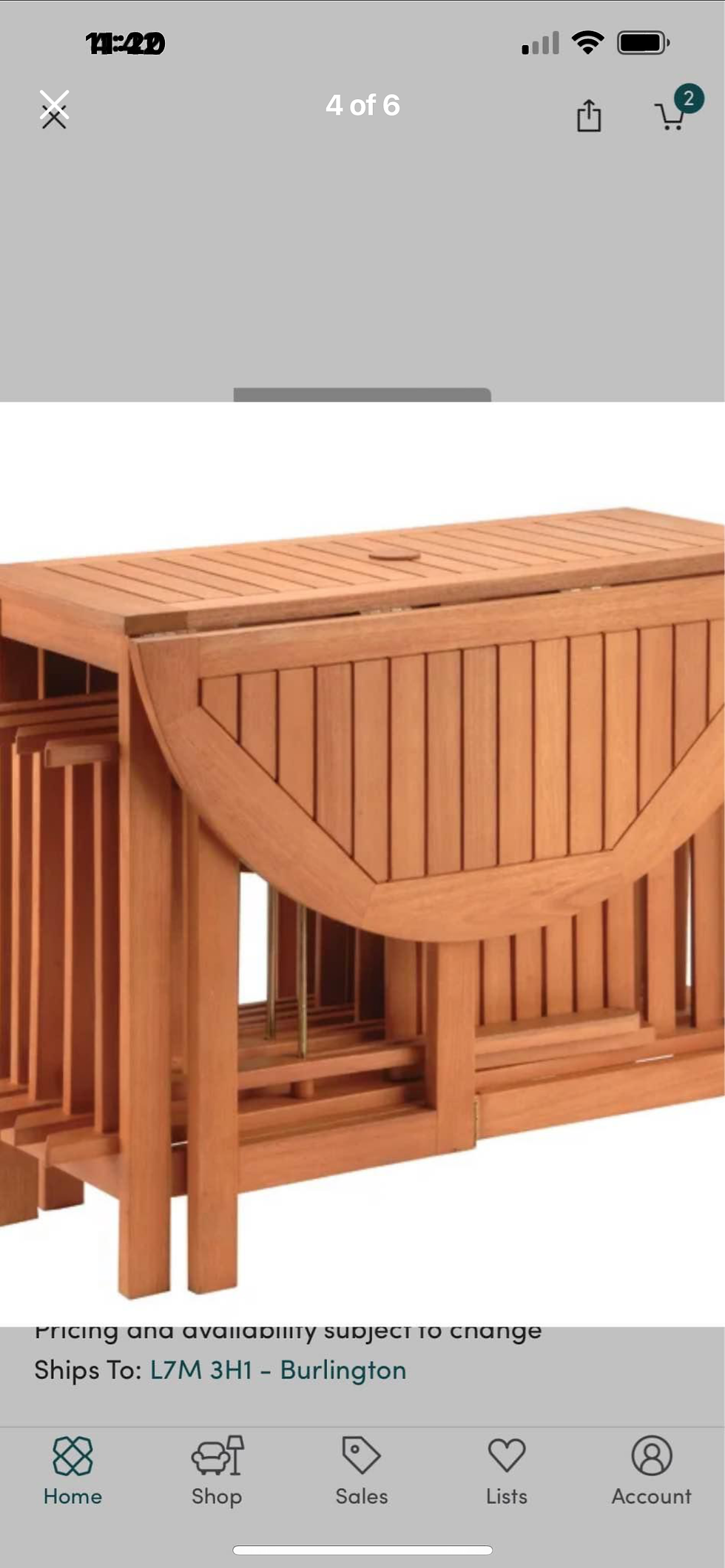 Thumbnail: Wood patio table 