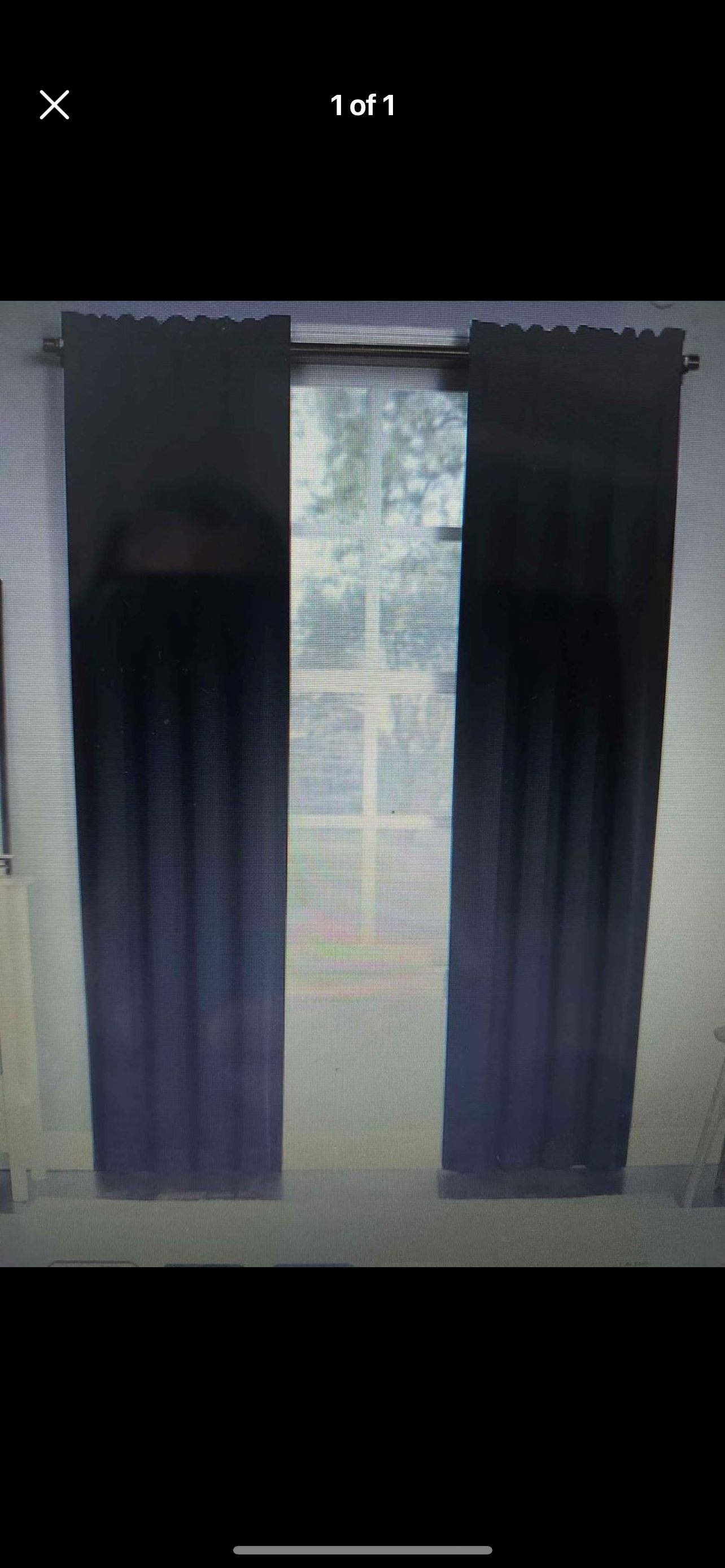 Room darkening curtains 