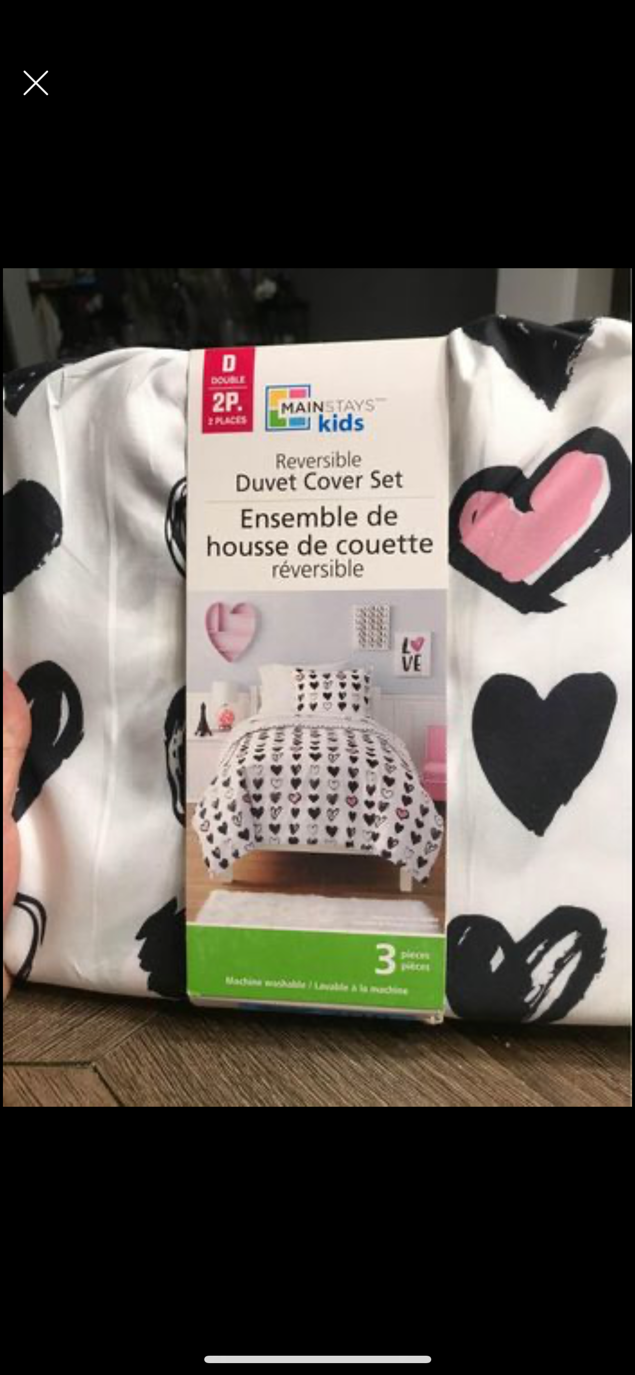 Kids heart duvet set