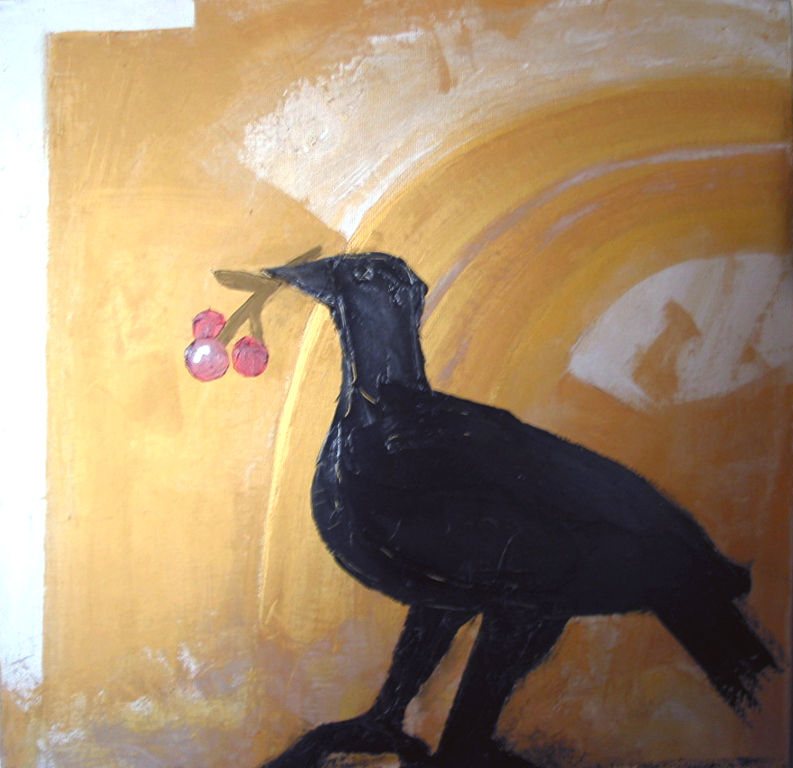 CROW WITH FLUITS oil on canvas 2000.jpg