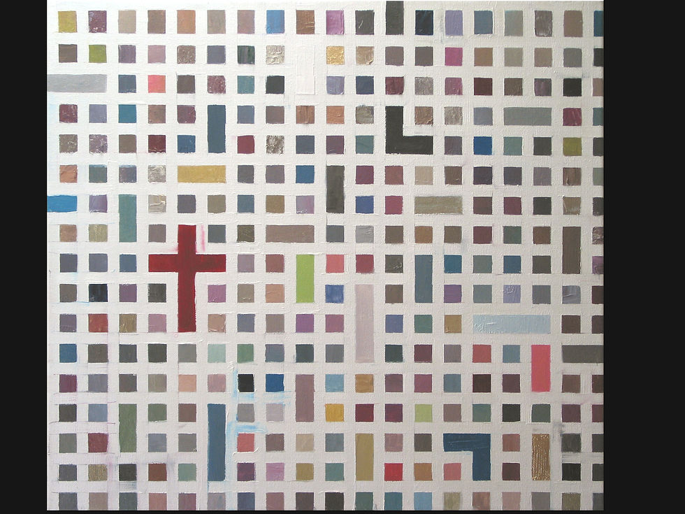 GRAVE YARD WITH CROSS 56 by 61 cm oil on canvas 2003.jpg