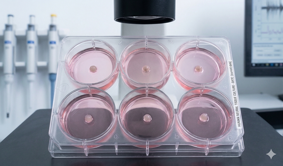 Brain organoids - mini brains in a well plate