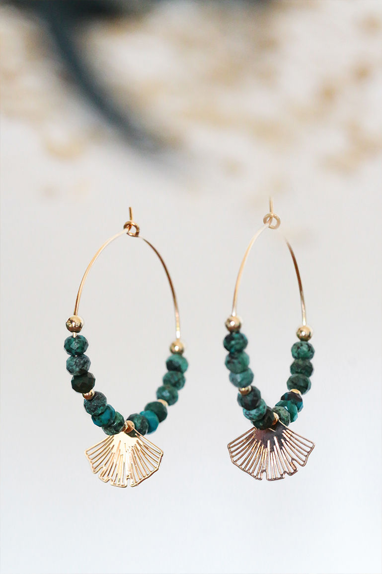 Miniature : Boucles d'Oreilles Ginkgo