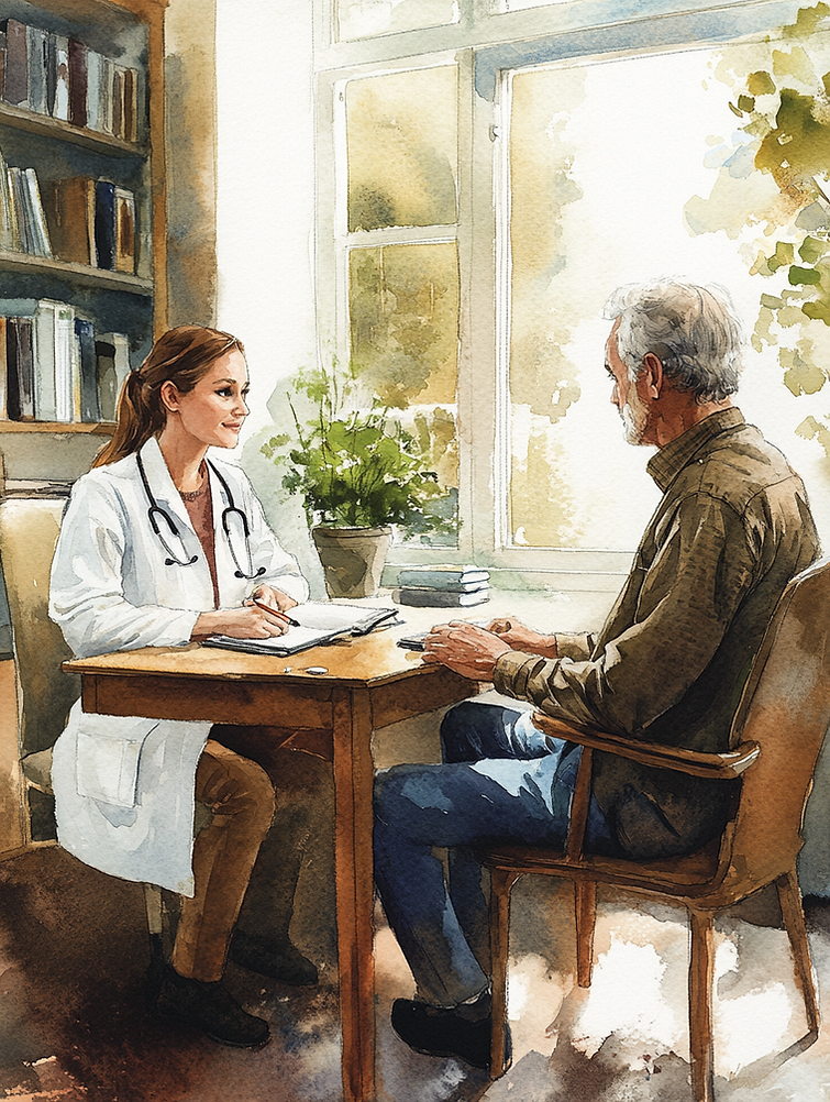 u3129264262_A_detailed_watercolor_illustration_of_a_calm_prof_046899aa-676d-4676-ab48-a0c9