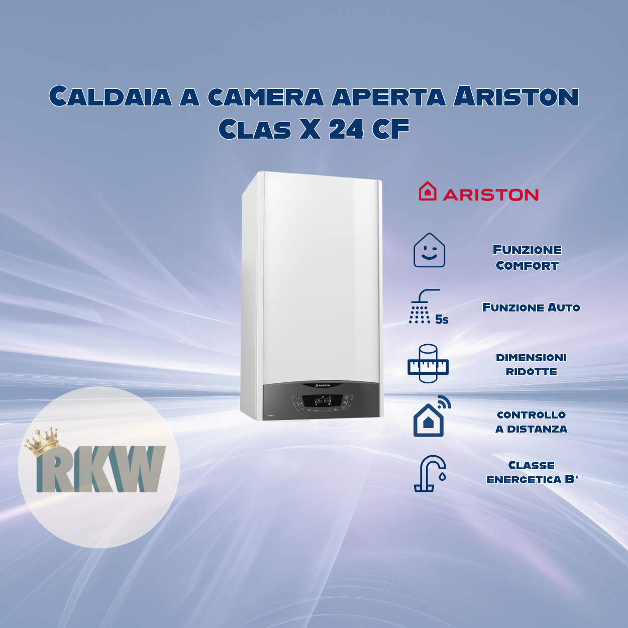 Caldaia a camera aperta Ariston Clas X 24 CF (SOLO PRODOTTO)