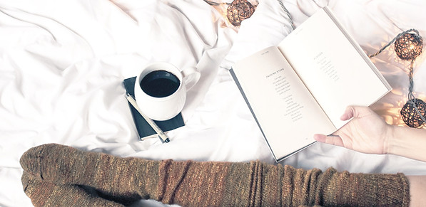 Woman Reading with Coffee