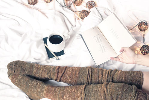 Woman Reading with Coffee