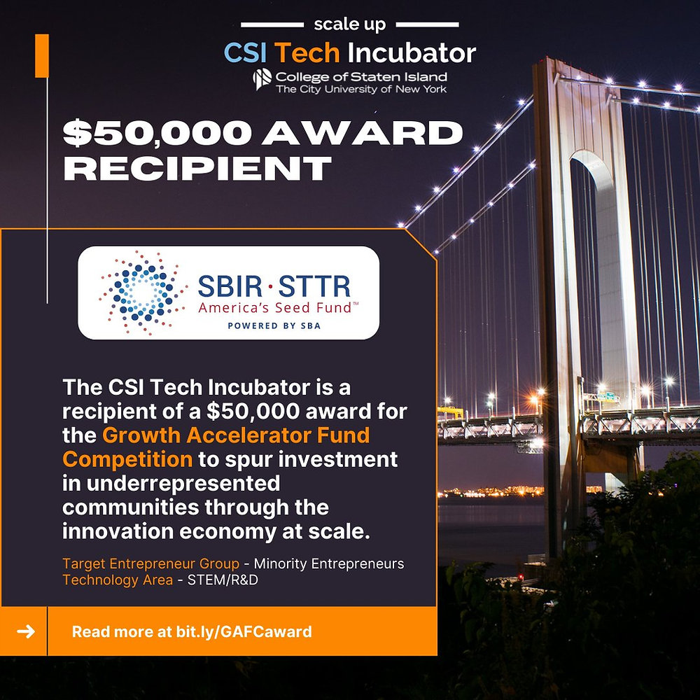 SBA and SBIR Growth Accelerator Fund Competition Award November 4, 2021