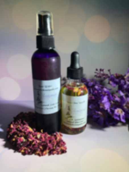 Rose Water Natural Hair Spray & Rose Glow Up Oil Combo