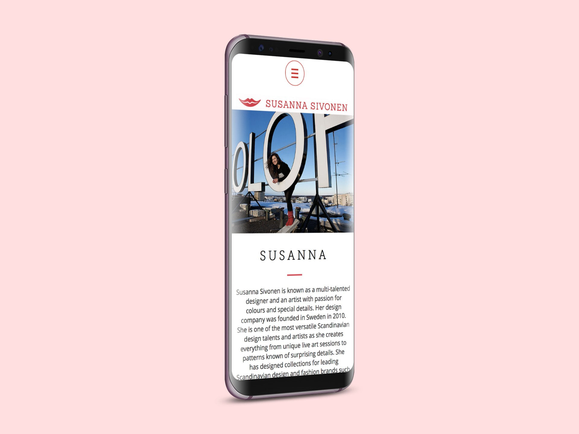 Susanna Sivonen galaxy s8 view