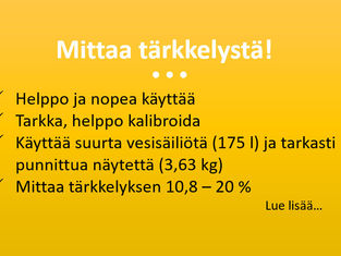 Tärkkelyksen mittaamisella on merkitystä