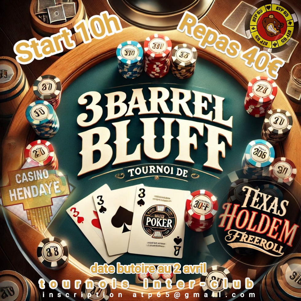 TOURNOI INTER CLUB 3 BARRELS BLUFF