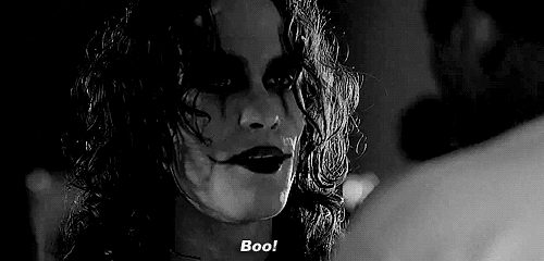 LEE SAYS BOO CROW GIF.gif