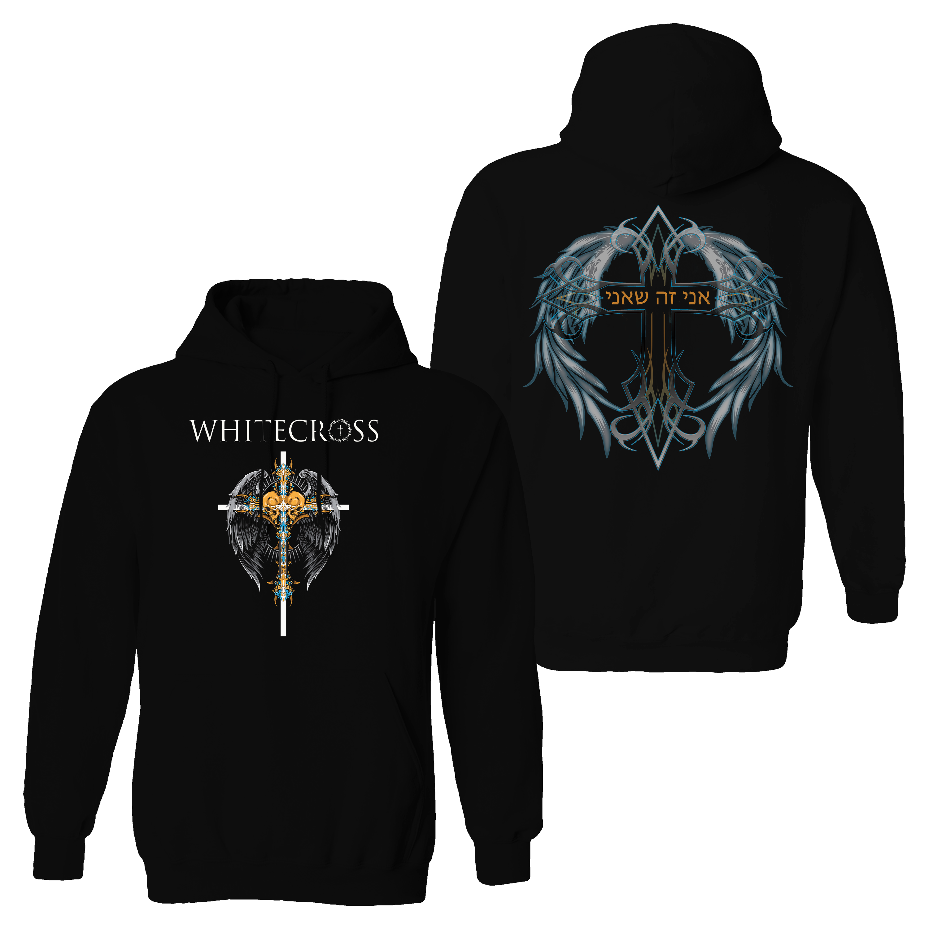 WHITE CROSS WINGS  | HOODIE