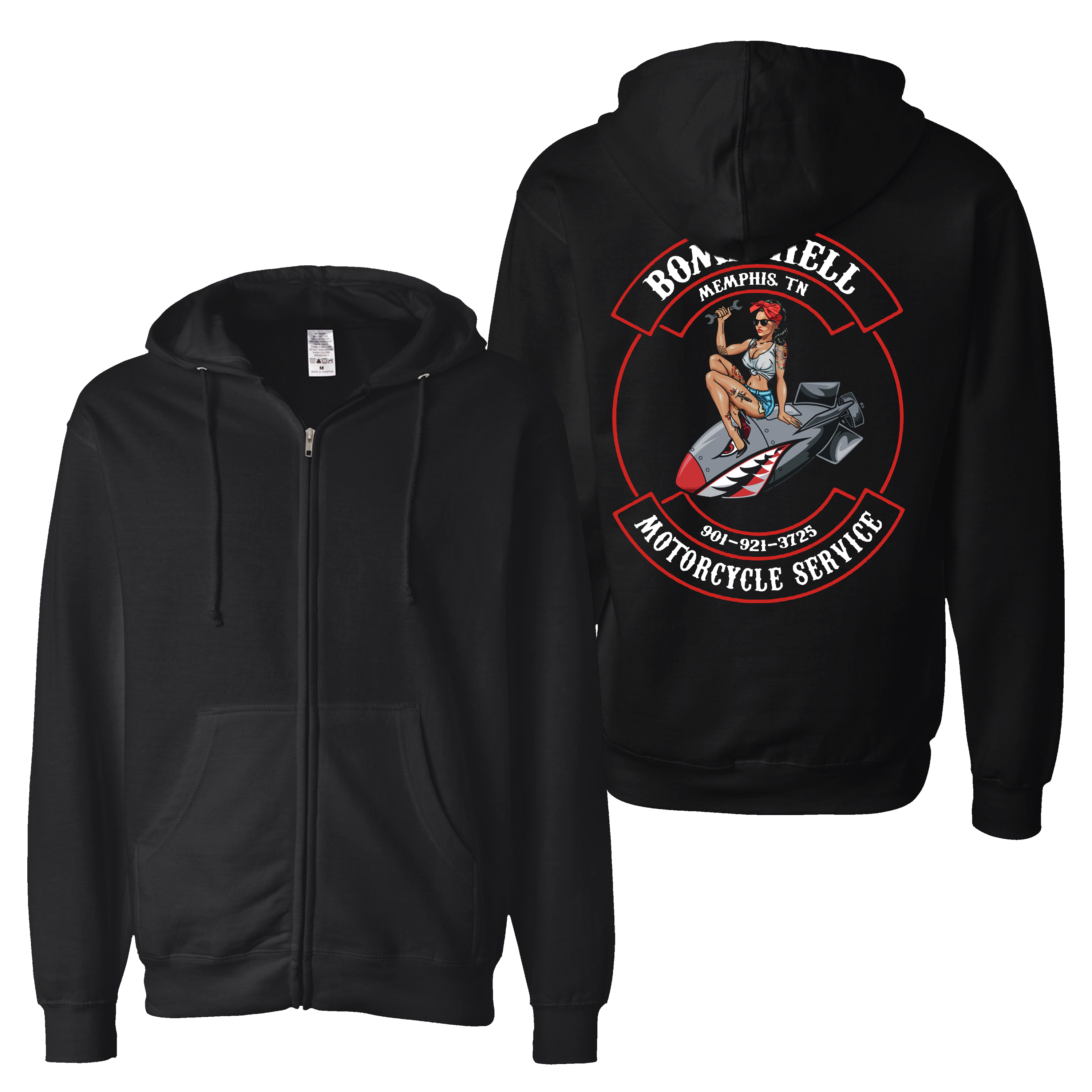 BOMBSHELL MOTORCYCLE - ZIP-UP