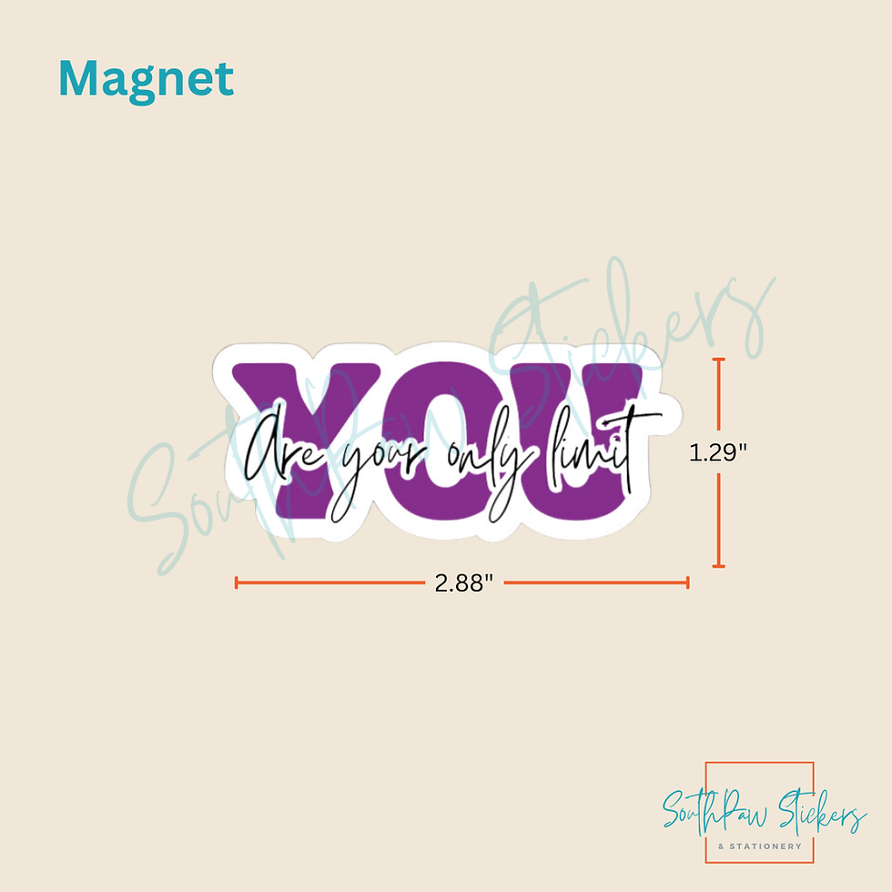 Purple magnet: 'YOU Are My Only But'. Southpaw Stickers