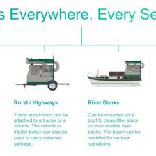 jatayu machine suitable for road, rail and beach cleaning