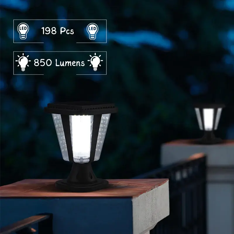 solar light for pillar 2 night look