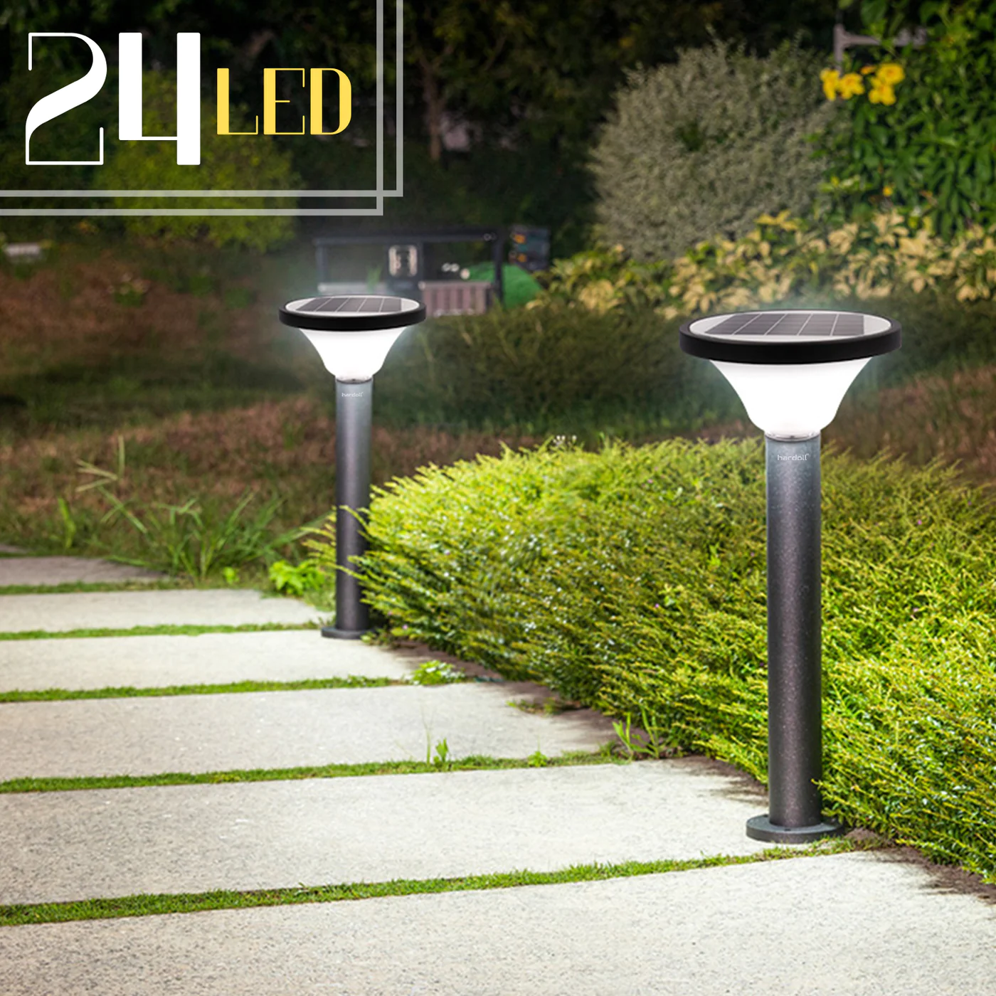 Hardoll 24 led solar lights deals