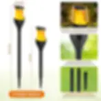 solar lights for garden flickering flame small 2