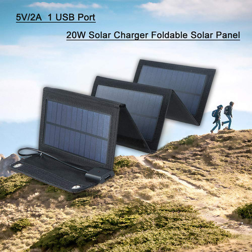 20W Waterproof Foldable Solar Panel Charger