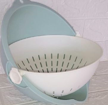 Item 59 - Escorredor giratório inteligente multiuso macarrão legumes arroz.