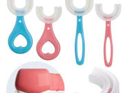 Item 80 - Escova de dentes em forma de U de 360 graus para crianças, bebê infantil 2-6-12 anos.