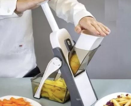 Item 38 - Cortador triturador legumes ralador ajustável 30 cortes lâmina inox.