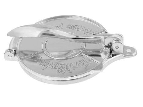 Item 105 - Prensa de massa tortilha alumínio para pastelaria.